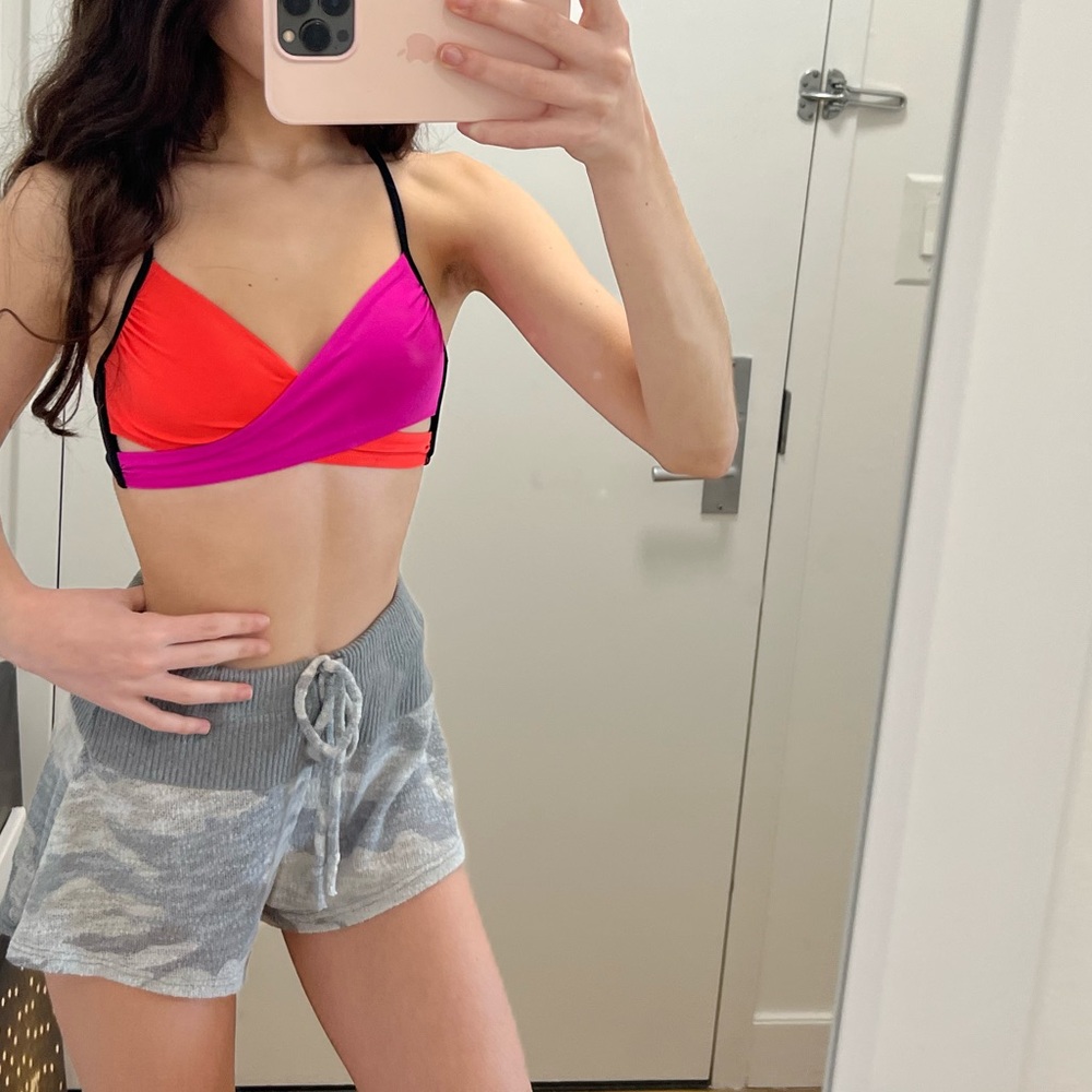 PINK bikini wrap top perfect condition and style no longer sold